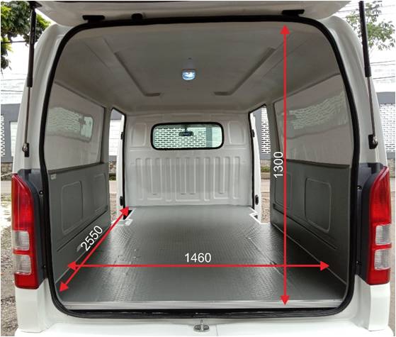 dimensi new carry blindvan interior belakang